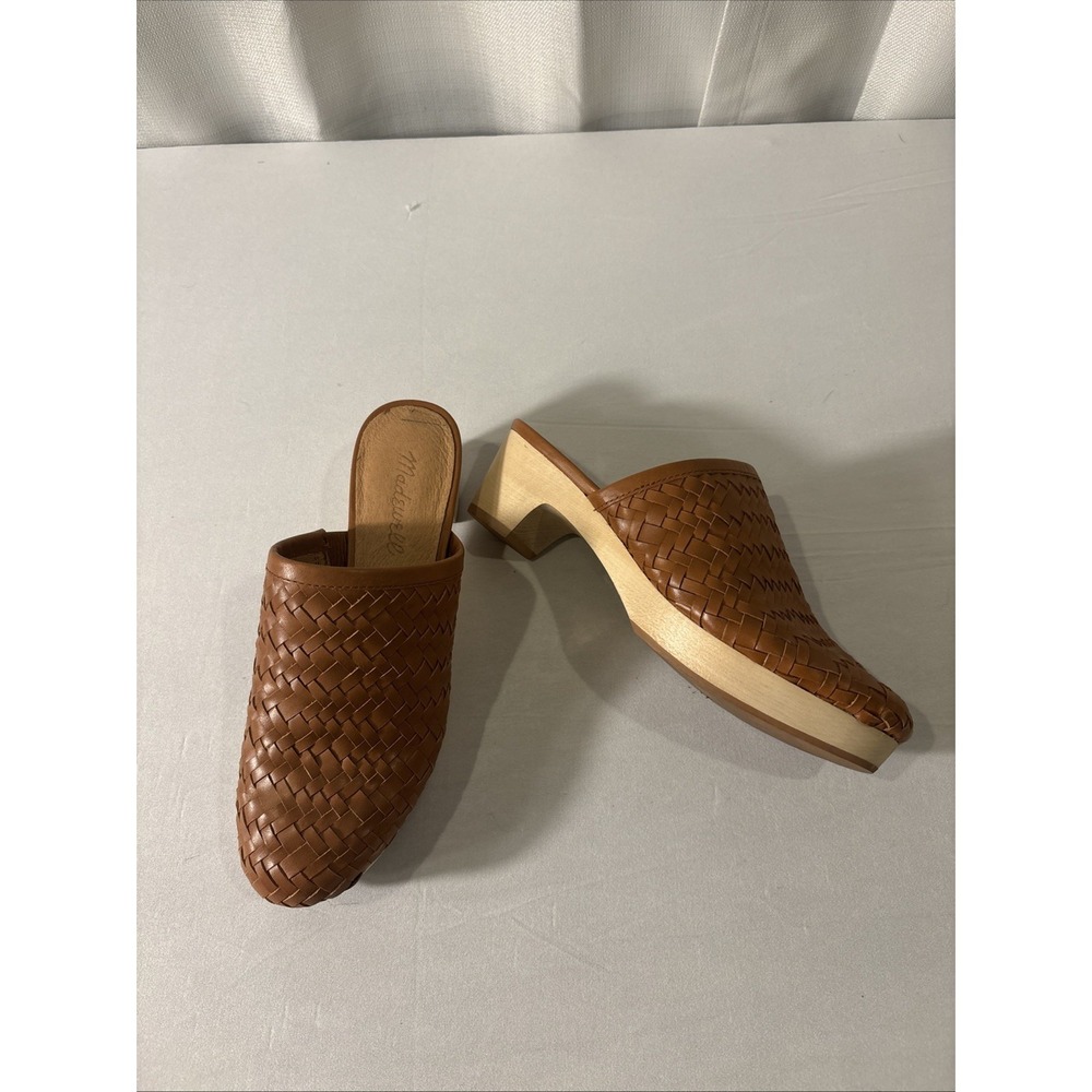 Madewell The Jordyn Clog in Woven Leather~Color: Rustic Twig~Size 5.5 M